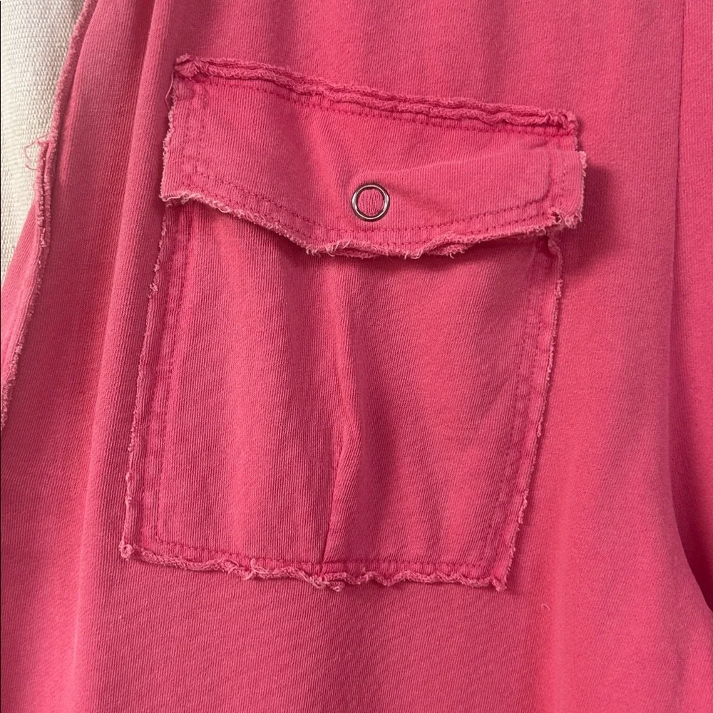 Easel Raspberry Wide Leg Cargo Pants - Picture 3 of 5